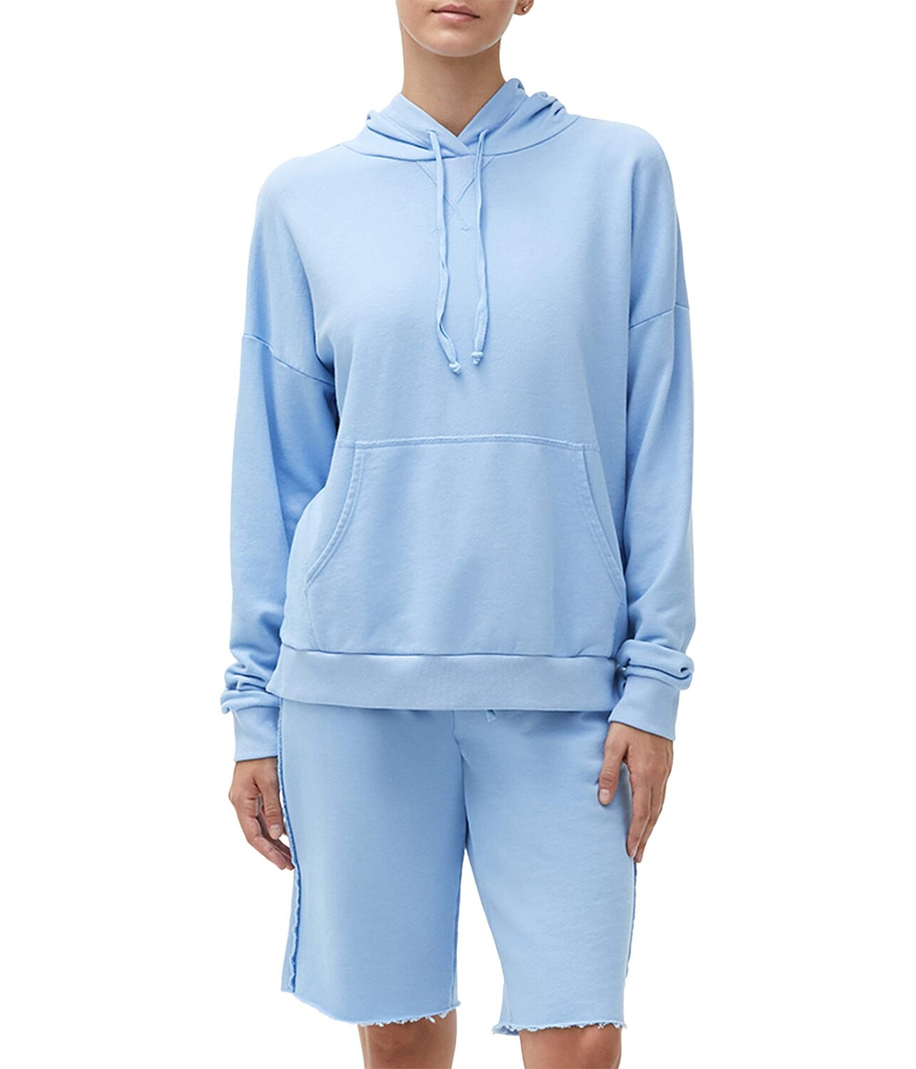 

Пуловер Michael Stars, Zion High-Low Hoodie in Hermosa French Terry