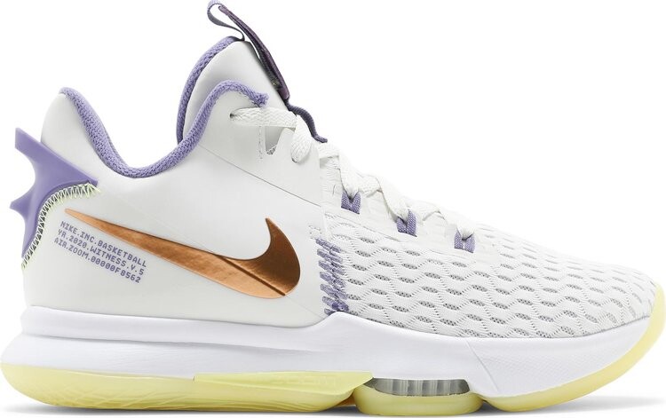 

Кроссовки Nike LeBron Witness 5 'Summit White Metallic Bronze', белый