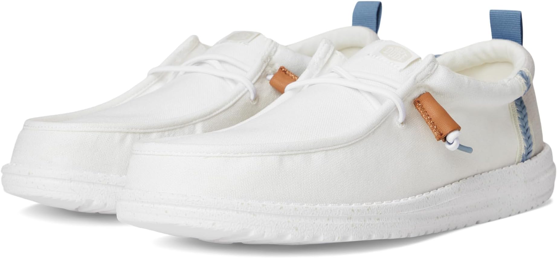 

Лоферы Hey Dude Wally Summer Linen, цвет White/Stone Grey
