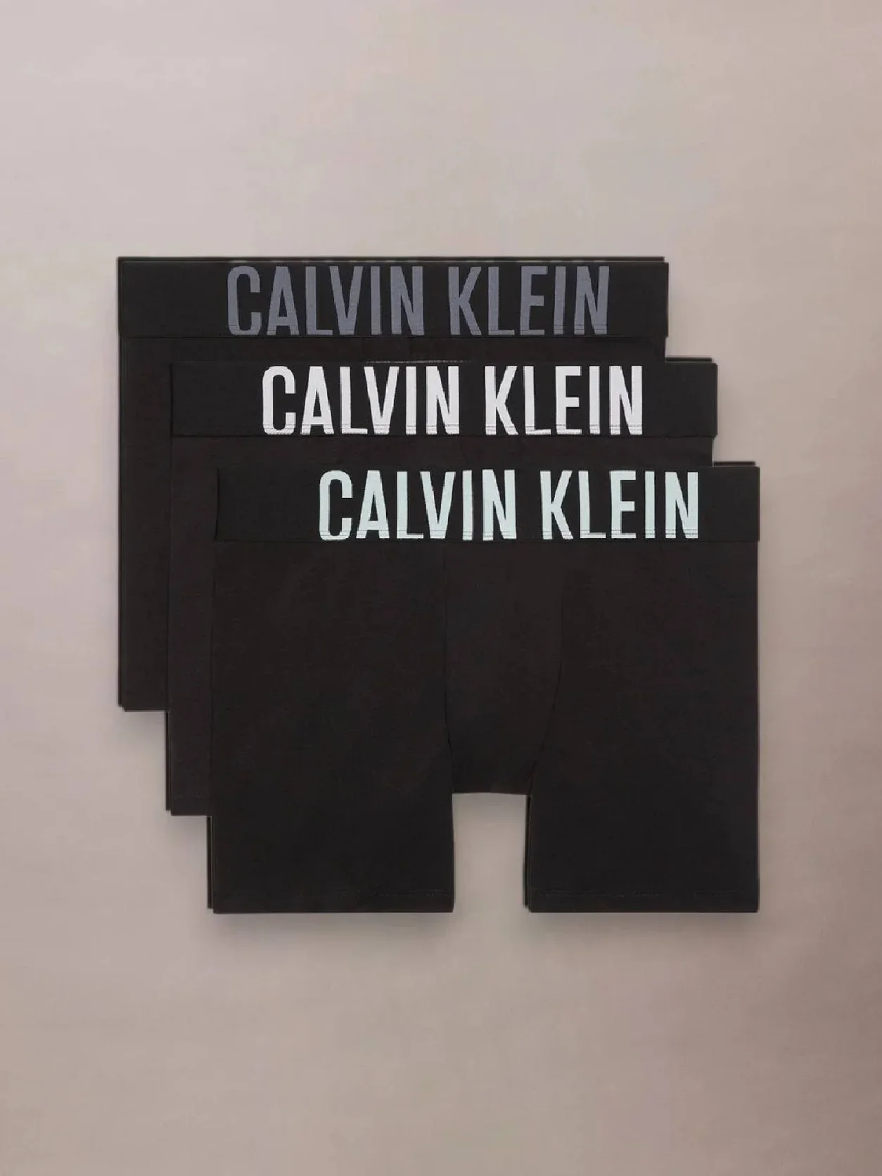 Комплект трусов Calvin Klein Intense Power, 3 предмета, черный/мульти