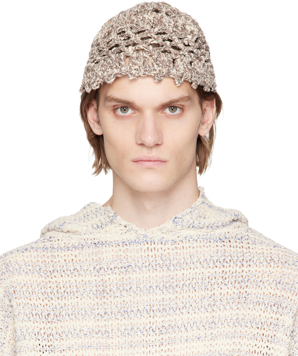 

SSENSE Эксклюзивная коричневая шапка с цветком VITELLI