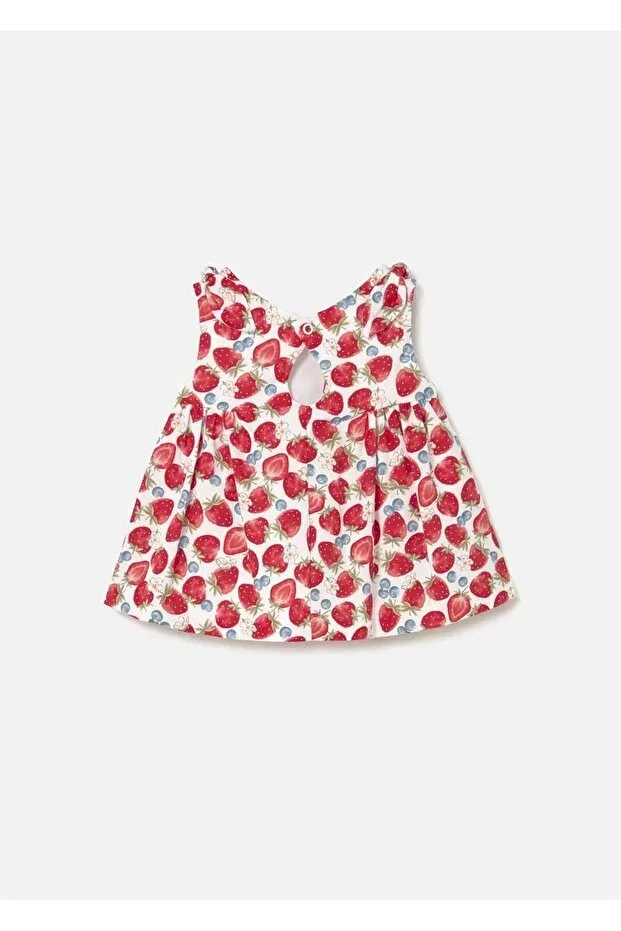 Детское платье для девочек с принтом Strawberry Patterned Mayoral, Red — фото 3