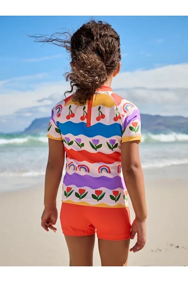 Детский комплект для плавания с принтом Rainbow Patterned Sun Protection Swimsuit Set Next Baby, Multicolor — фото 2