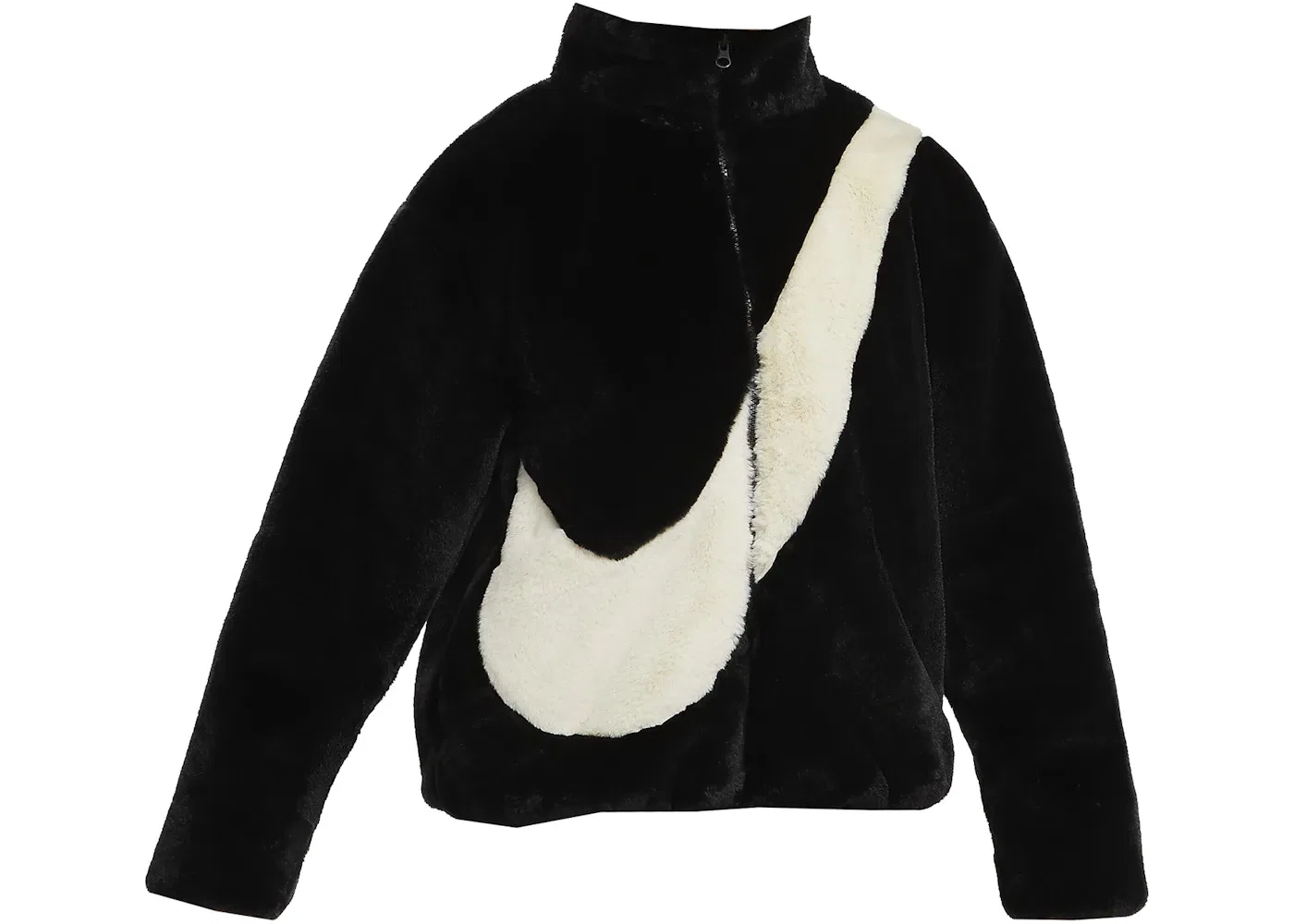 Женская куртка из искусственного меха с длинным рукавом Nike, Black/Fossil