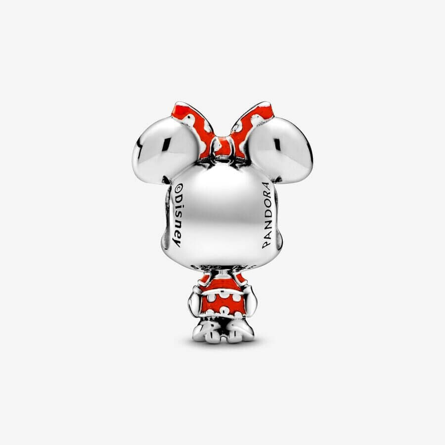Шарм Pandora x Disney Minnie Mouse Dotted Dress & Bow, серебро/мультиколор — фото 4