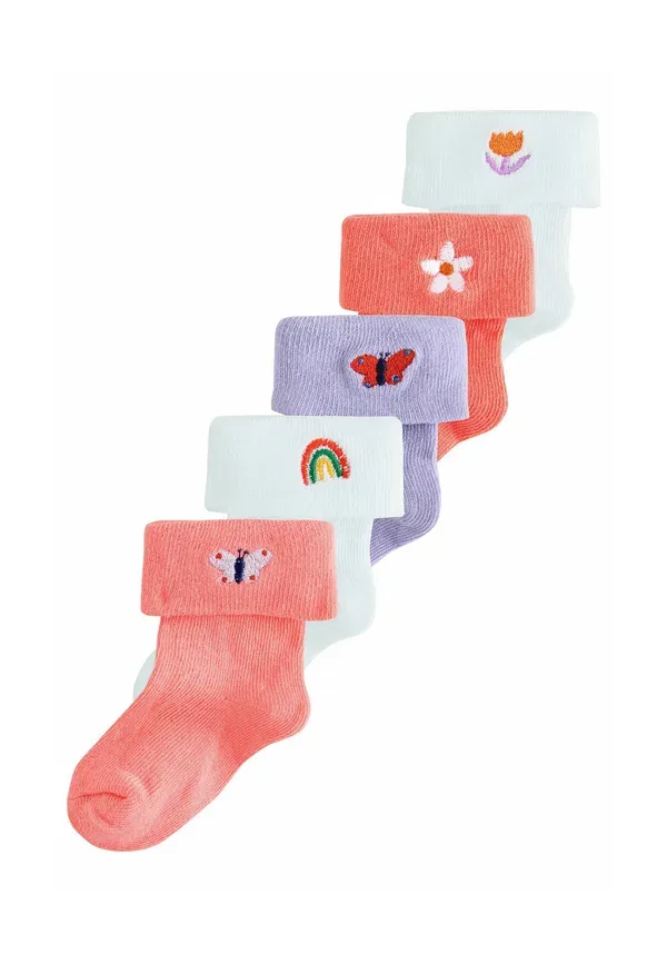 Носки набор 5 пар с животными Roll 5 pack Next Pink, Purple, White, белый/фиолетовый/розовый
