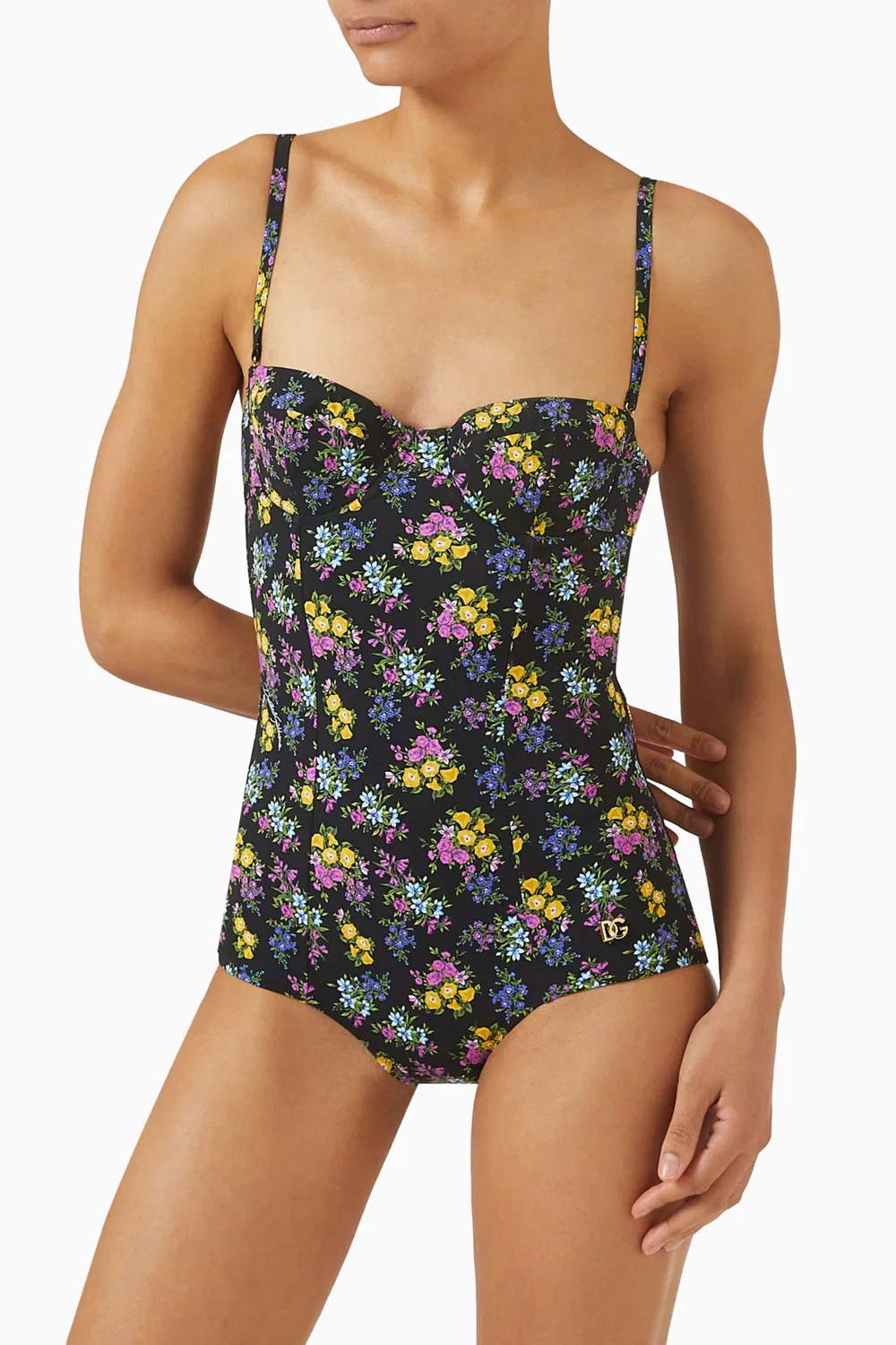 Купальник слитный с цветочным принтом Dolce & Gabbana — фото 2