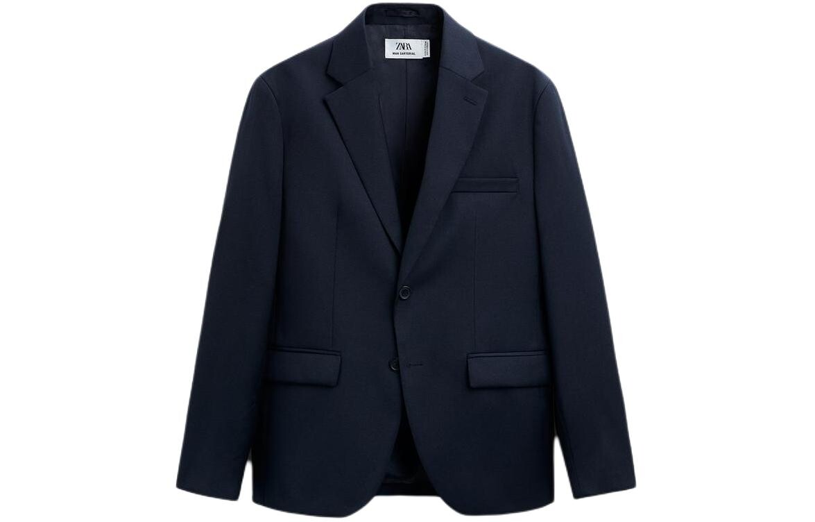 

Деловой костюм мужской синий Zara, синий