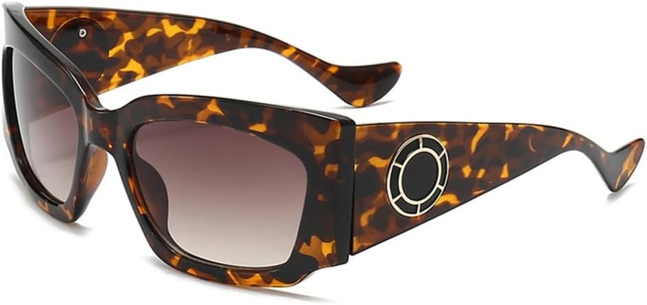 

Солнцезащитные очки «кошачий глаз» для женщин и мужчин, двухцветная оправа, дорожные солнцезащитные очки, женские, защита от УФ-излучения UV400, мужские LANGSER, Leopard