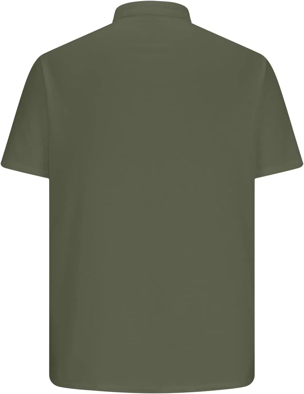 Мужская хлопковая футболка с пуговицами Henley, Army Green — фото 3