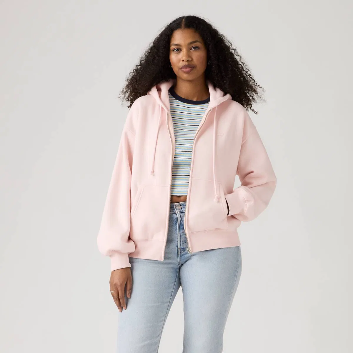 Повседневная толстовка на молнии Levi's, Crystal Pink - Pink — фото 3