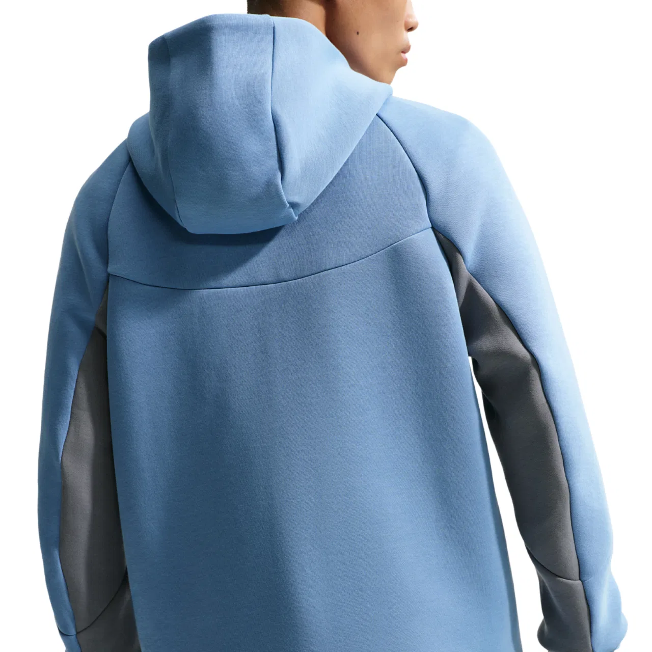 Мужское худи Windrunner Nike Tech Fleece, цвет Work Blue/Cool Grey/Black — фото 2
