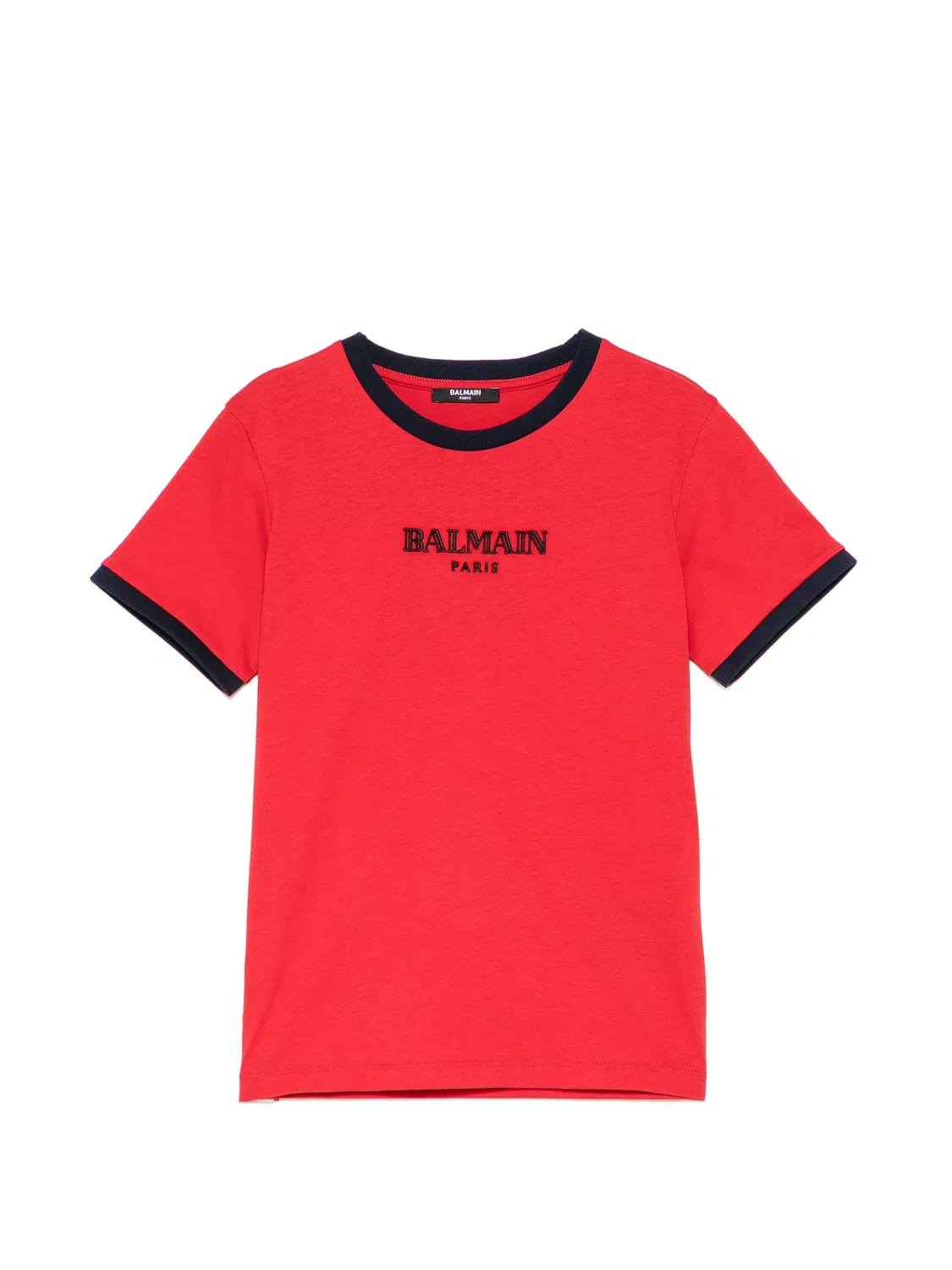 Футболка с вышитым логотипом Balmain Kids, красный