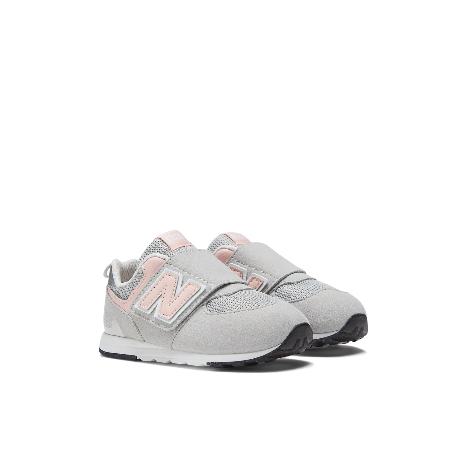 Детские кроссовки с липучкой New Balance NW574, Gray-Pink