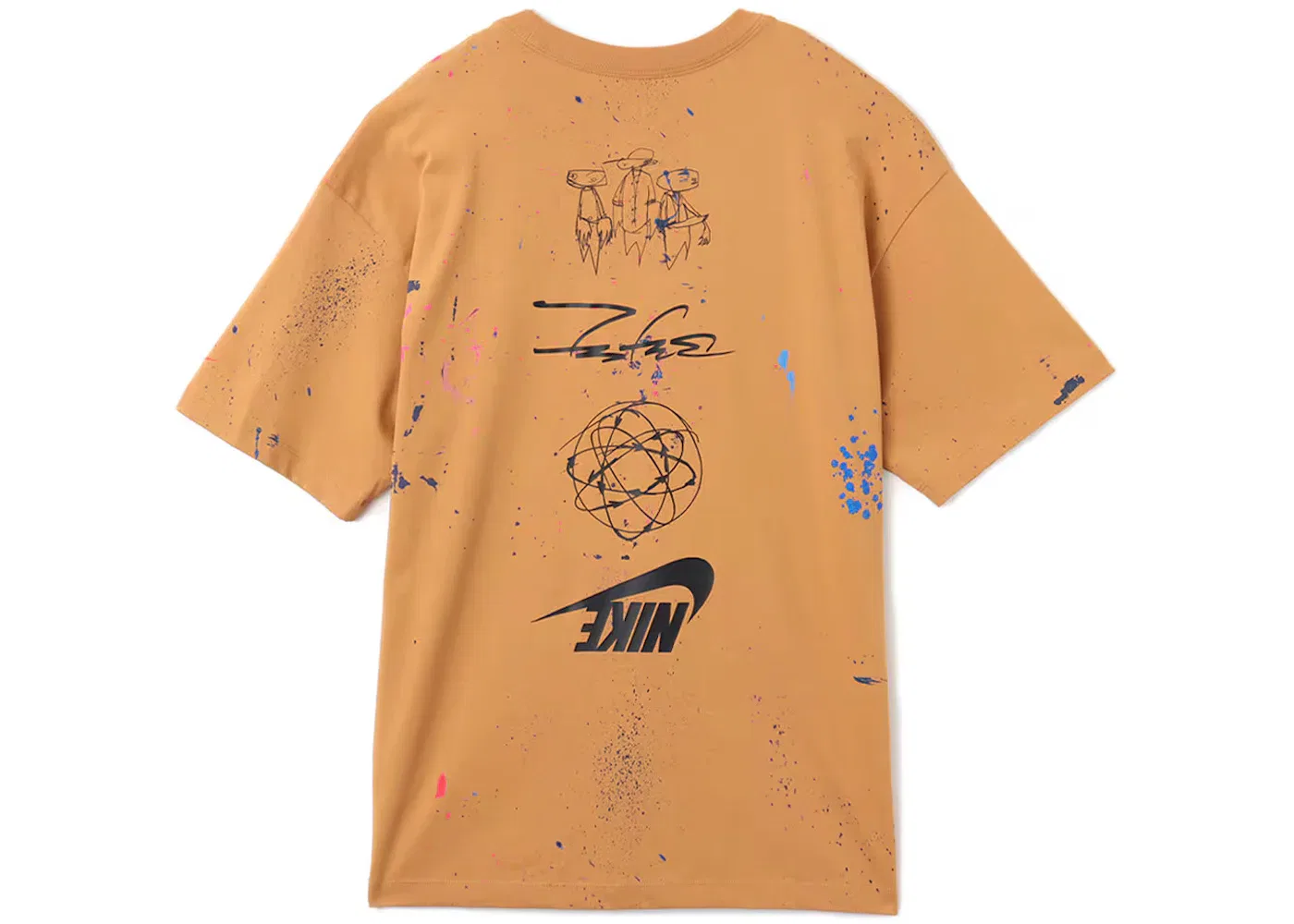 Женская оверсайз футболка с принтом Breaking Nike x Futura, цвет Flax — фото 2