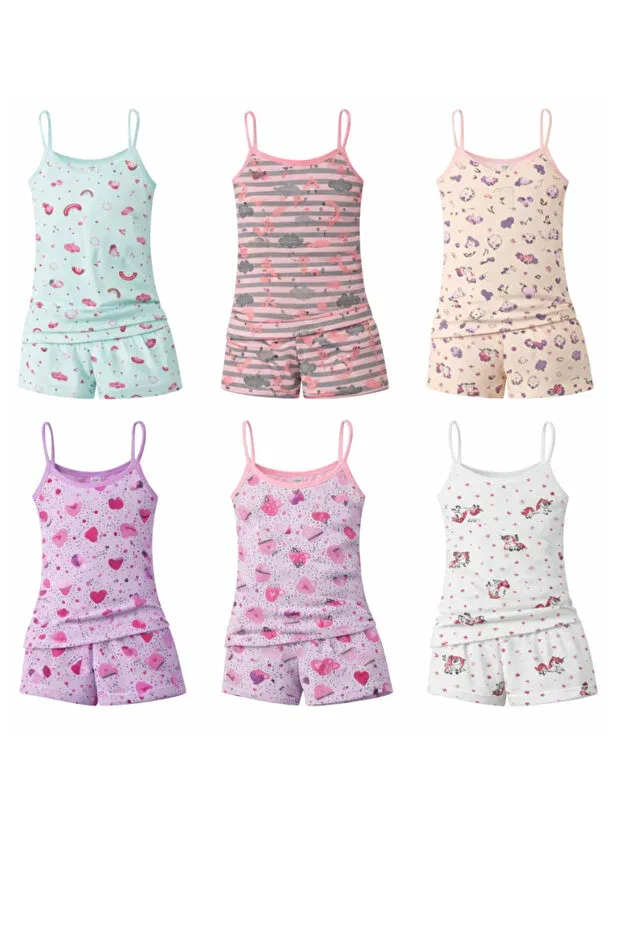 Детский комплект нижнего белья для девочек хлопковый 6-Piece Assorted Girls' Underwear Set Süsen Lingerie, Patterned