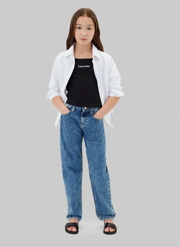 Топ на бретелях Punto Milano Calvin Klein Jeans, черный — фото 4