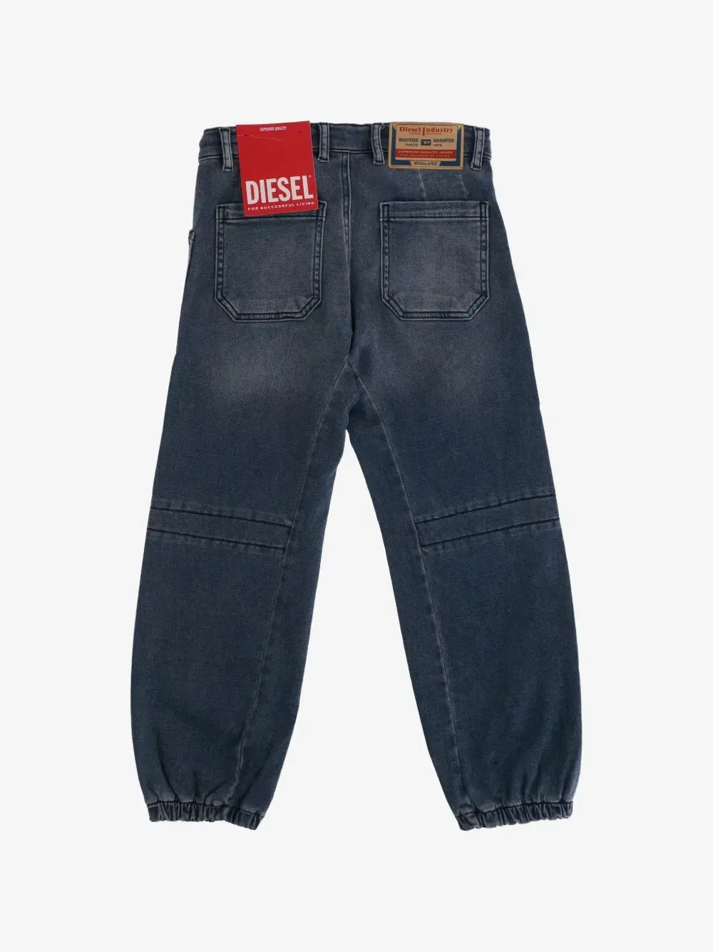 Джинсы с эластичными манжетами на щиколотках Diesel Kids, синий — фото 2