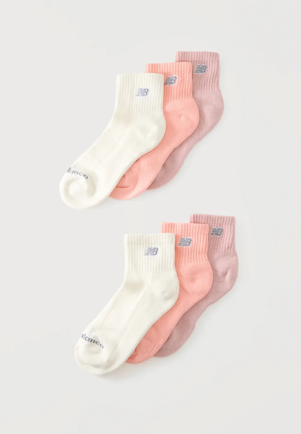 Носки унисекс с нашивкой и логотипом, комплект из 6 пар New Balance, Pink