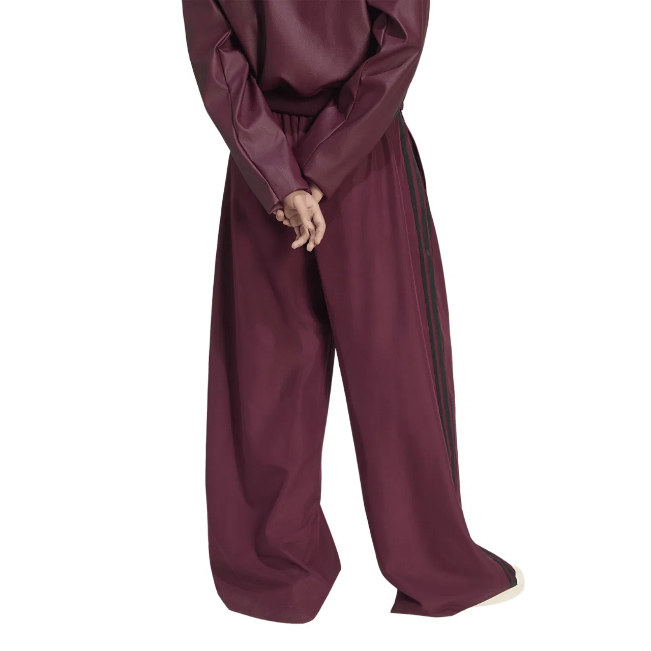 Женские спортивные брюки Firebird Track Adidas, цвет Black/Maroon — фото 2