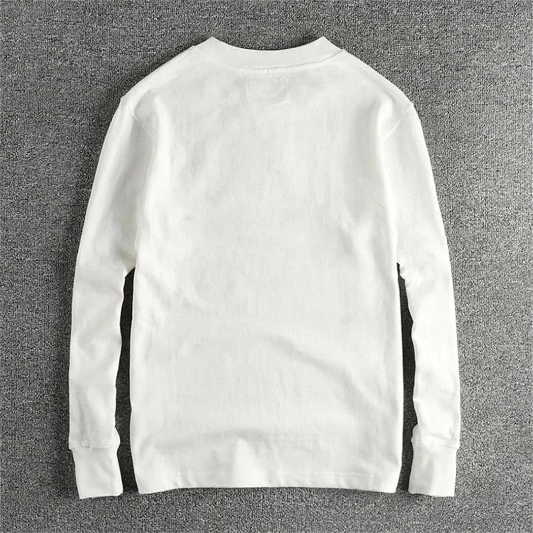 Мужская футболка с длинным рукавом винтажная Casual Base Top, Black — фото 3