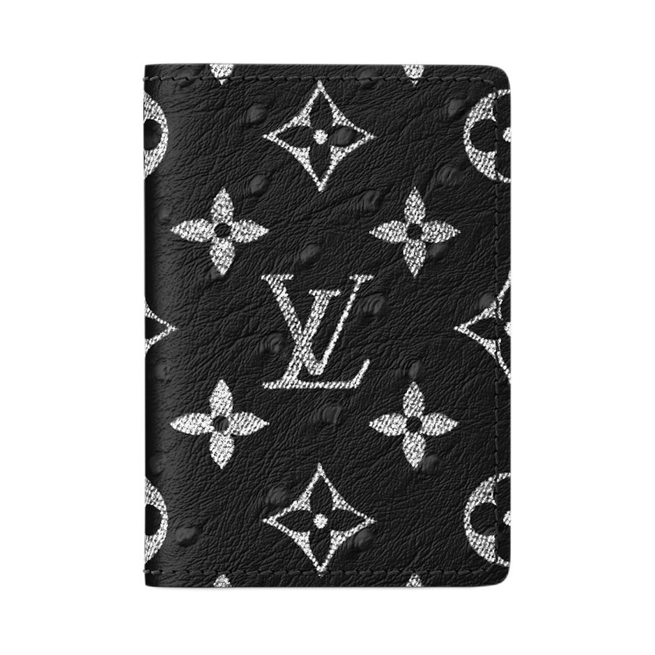 

LOUIS VUITTON Кожаный кардхолдер мужской черный
