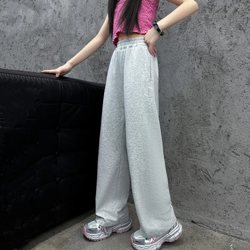 Детские трикотажные спортивные штаны для мальчиков, серые, Knitted Sweatpants Teenagers, YALU — фото 4