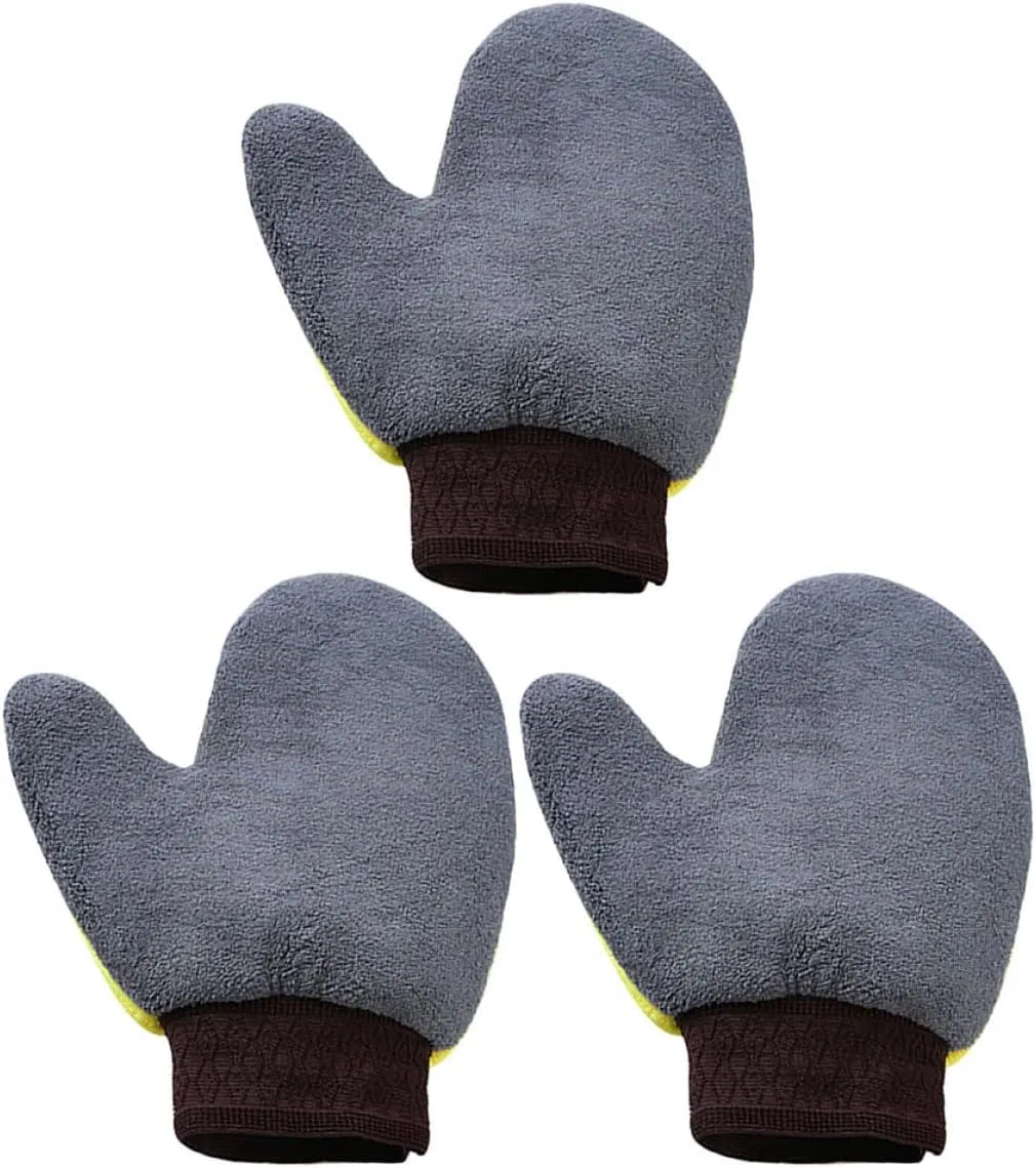 Перчатки для мытья из микрофибры, MUSISALY, 3 шт, 24x20 см