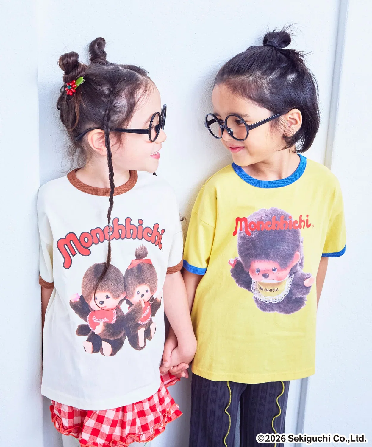 Детская футболка с принтом Monchhichi MARKEY'S, Мастард — фото 3
