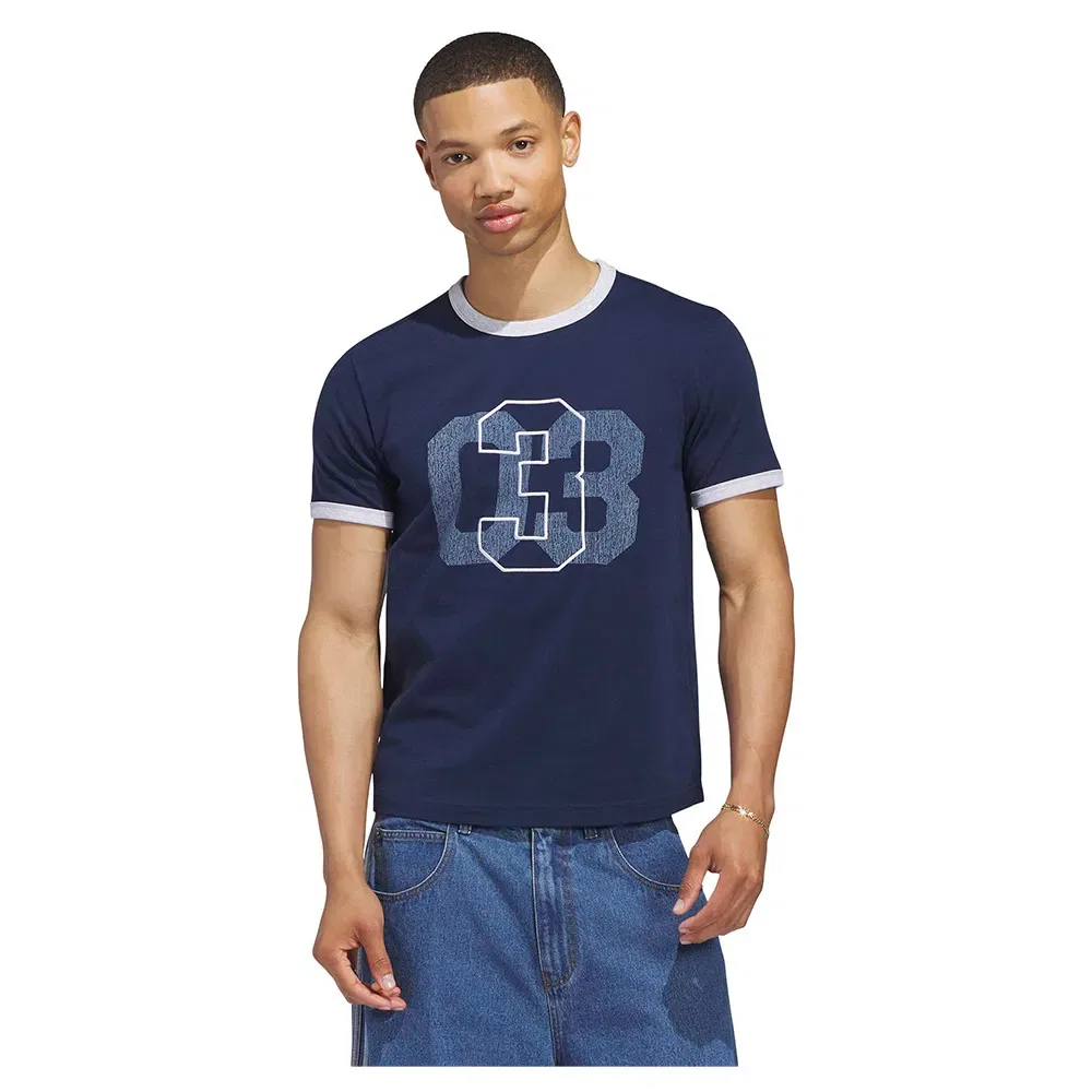 Мужская футболка с коротким рукавом Ringer Trefoil Adidas Originals, Blue