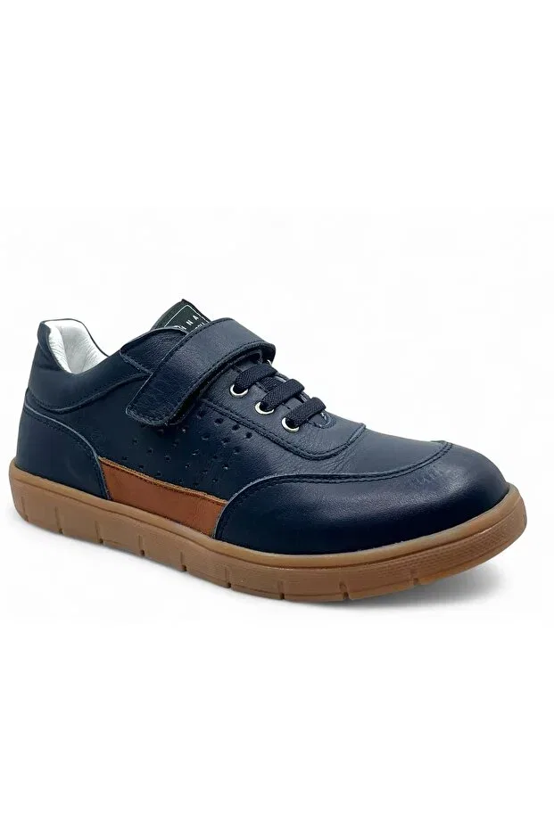 Детские туфли для мальчиков на липучке Perlina, Navy Blue — фото 2