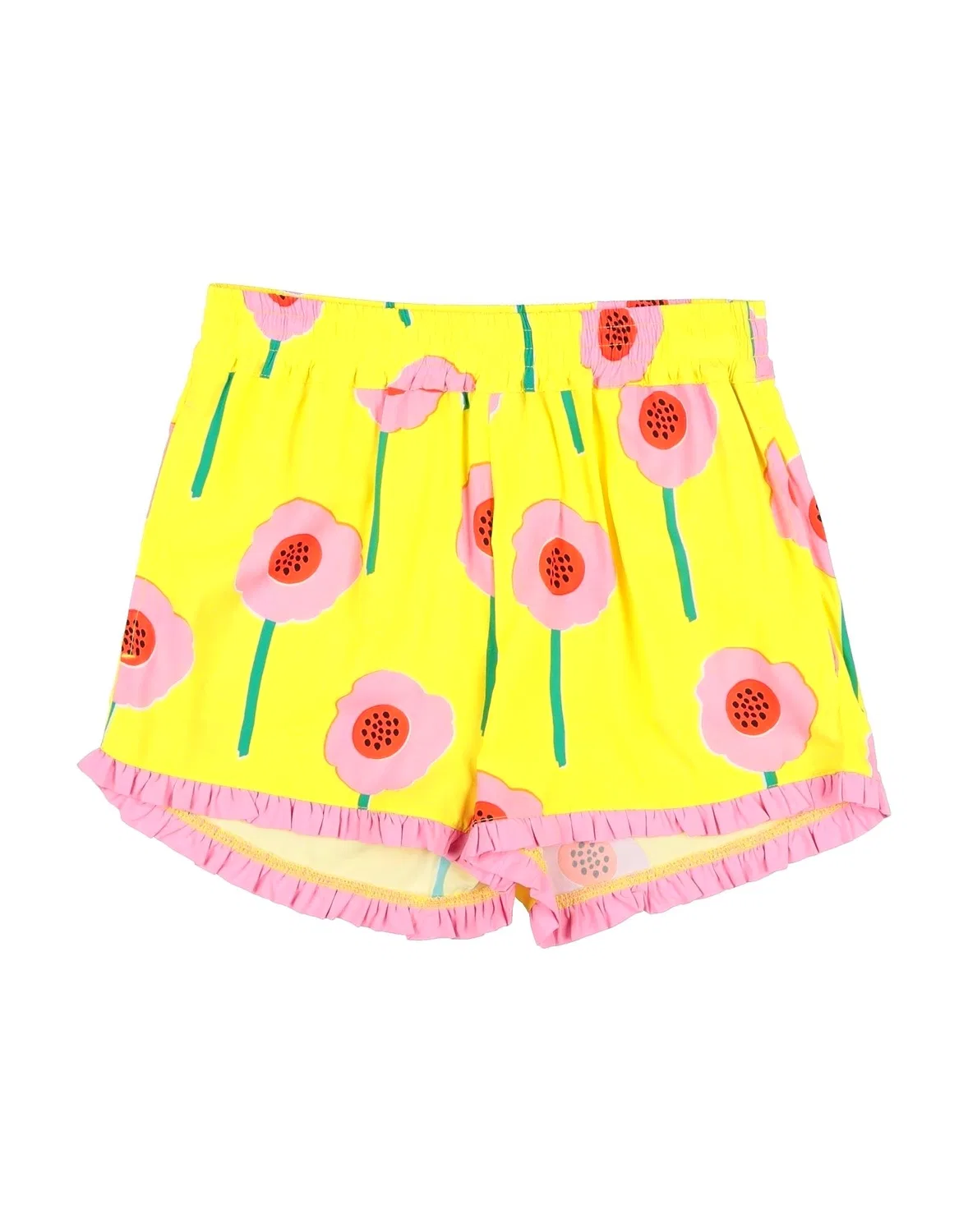 Детские шорты для девочек с цветочным принтом Stella Mccartney Kids, желтый