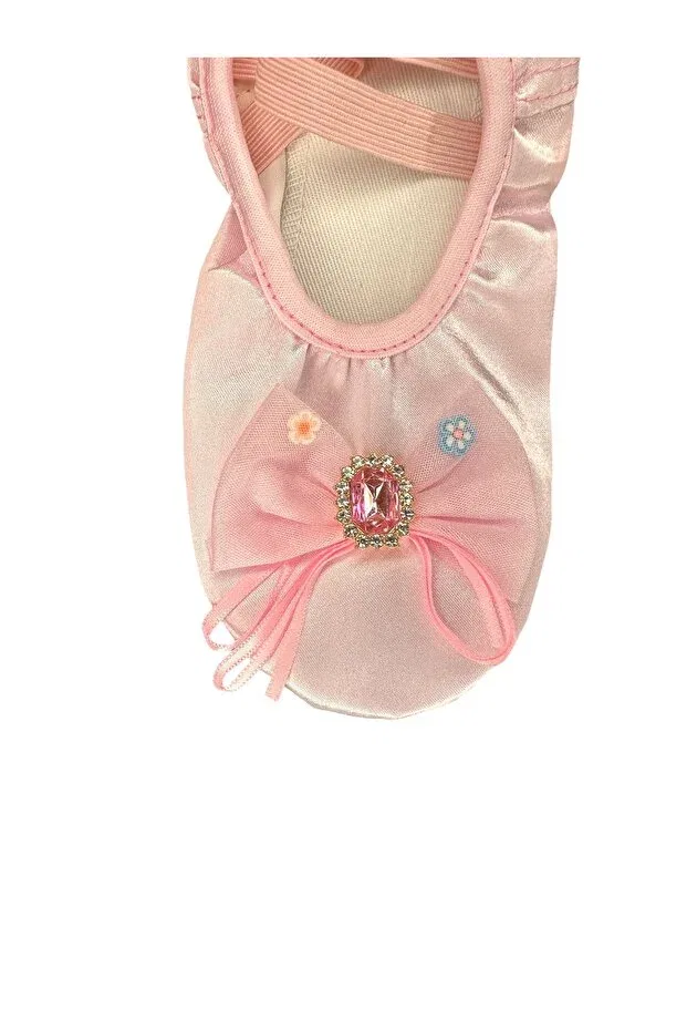 Детские балетки для девочек с коротким каблуком 3B Kids, Pink — фото 3
