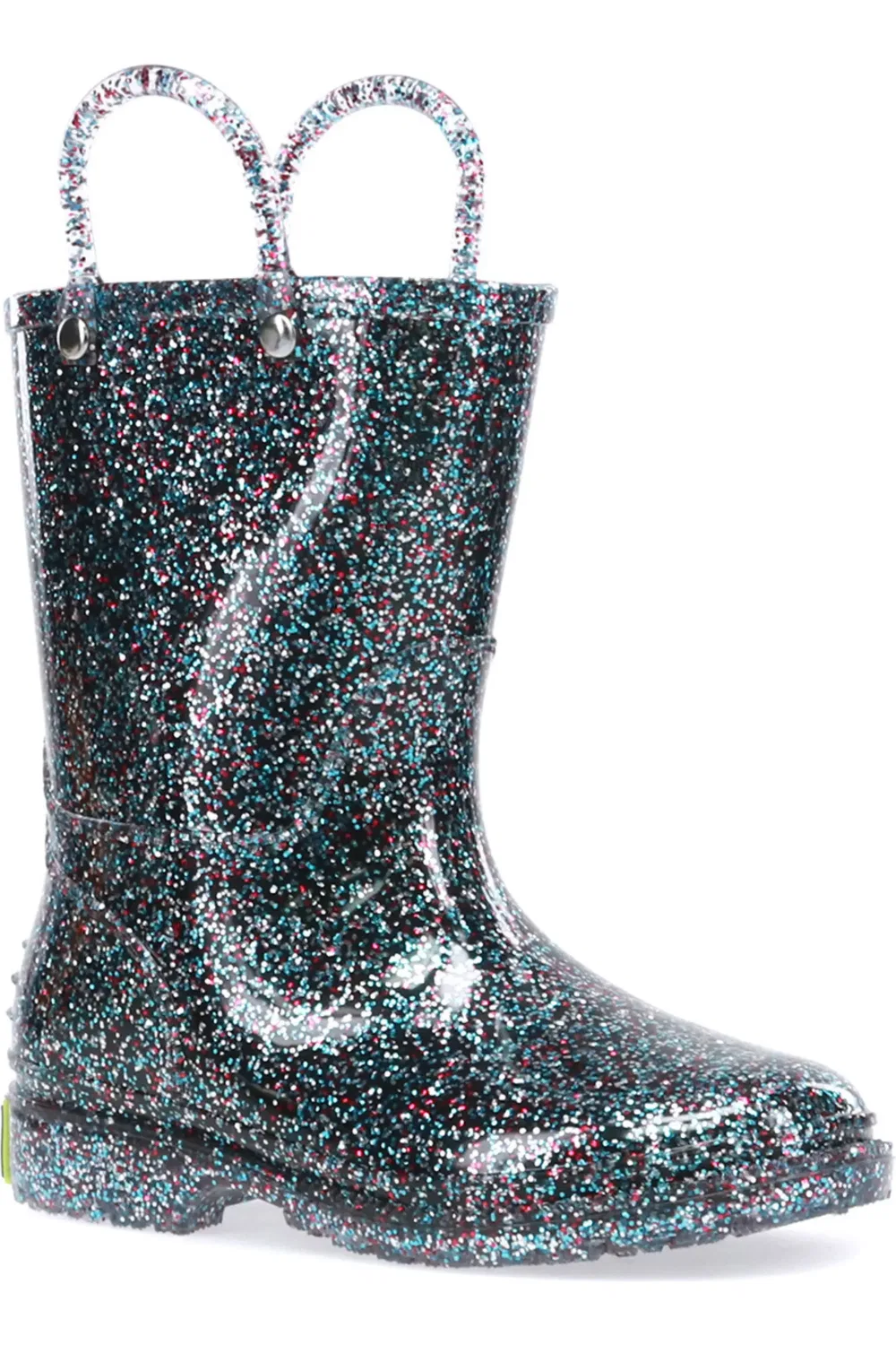 Детские сапоги резиновые с блестками Glitter Rain Boot Western Chief, Blue Multi