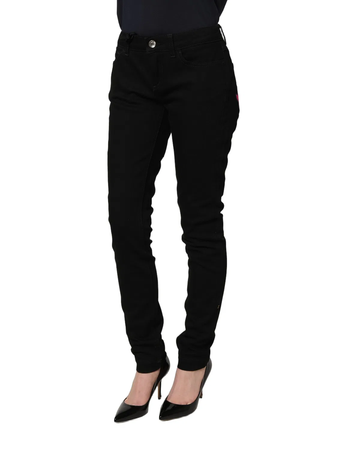 Женские джинсы с вышивкой Queen Skinny Jeans Dolce & Gabbana, Black — фото 4