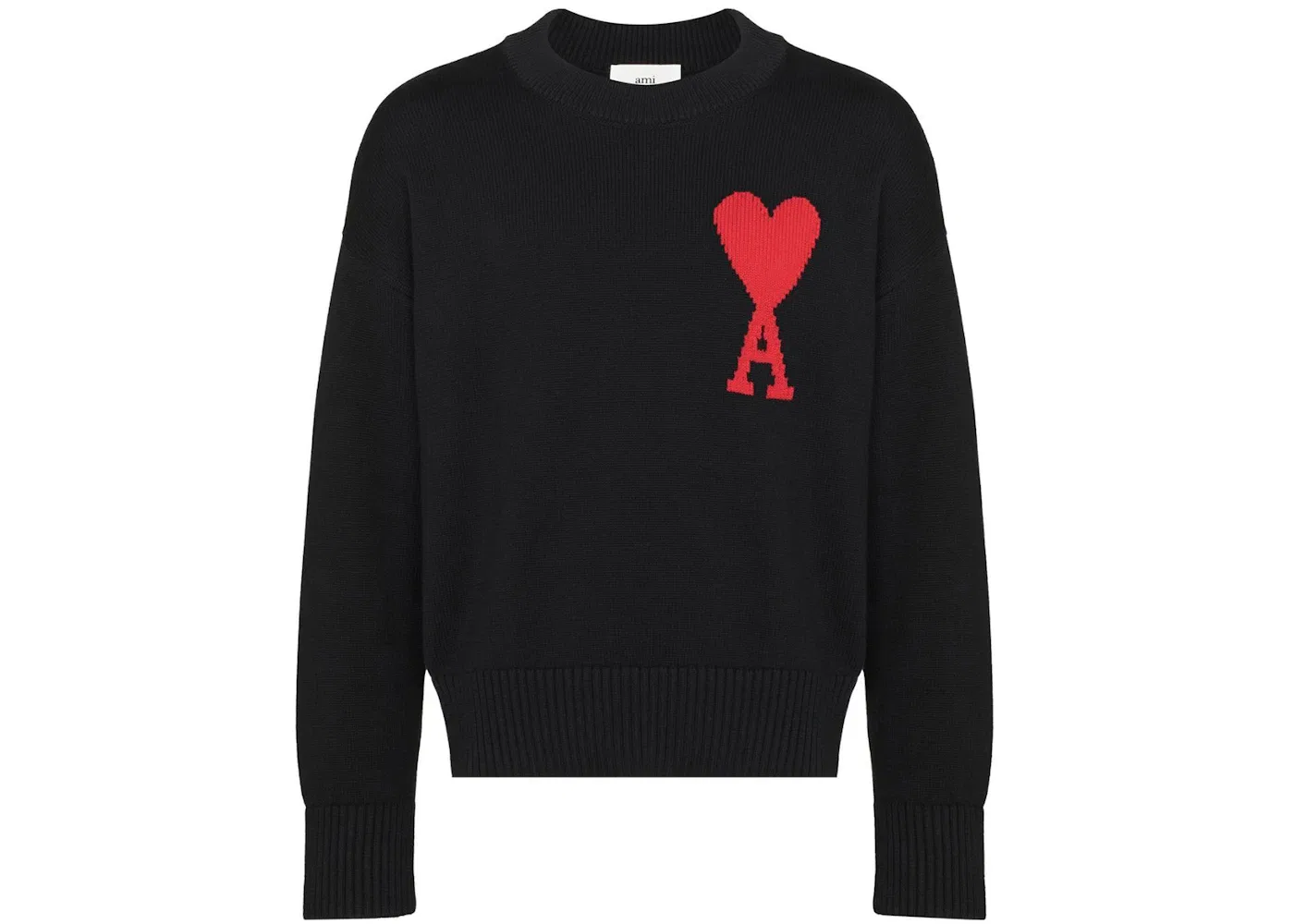 Мужской свитер оверсайз с интарсией Ami De Coeur Ami Paris, Black