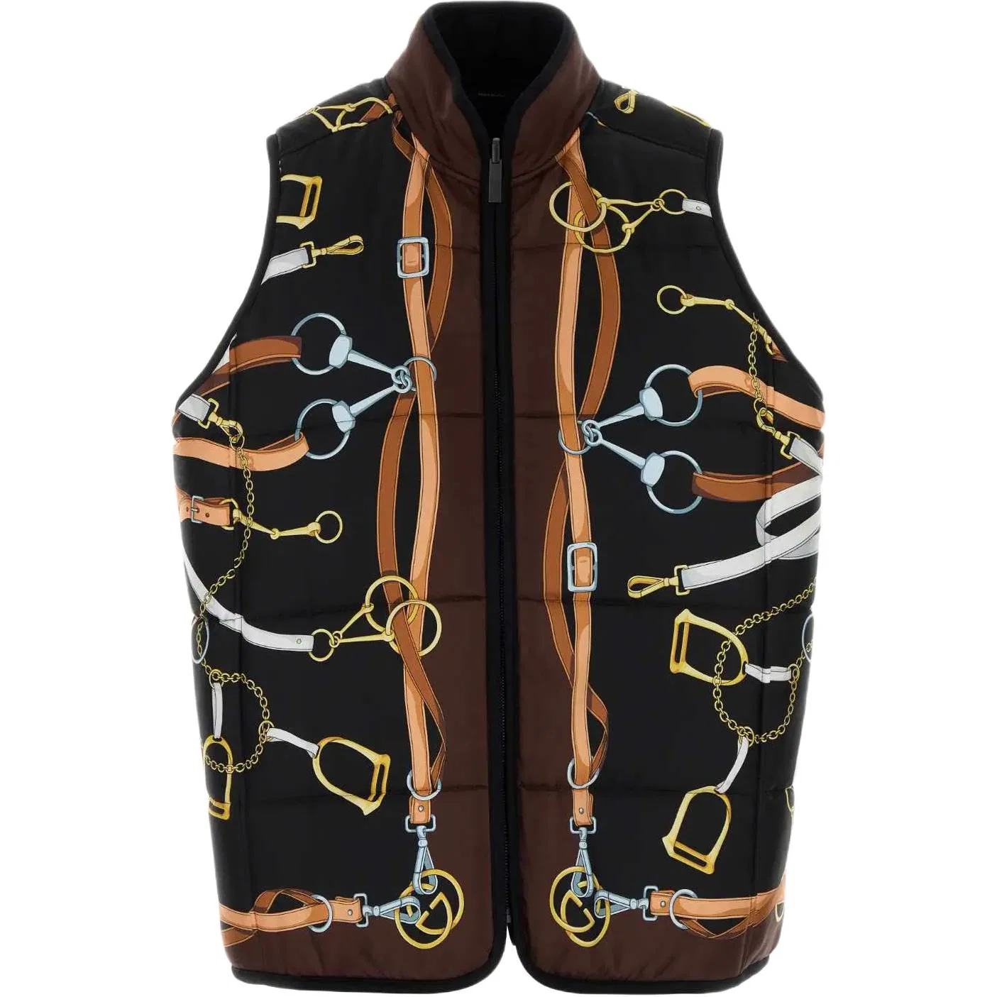 Женский жилет прямого кроя утепленный Black GUCCI