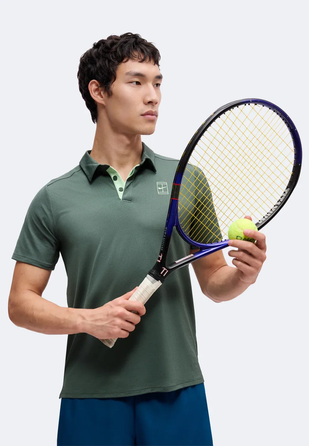 Рубашка поло Nike Performance, Camo Green/Cucumber Calm — фото 4