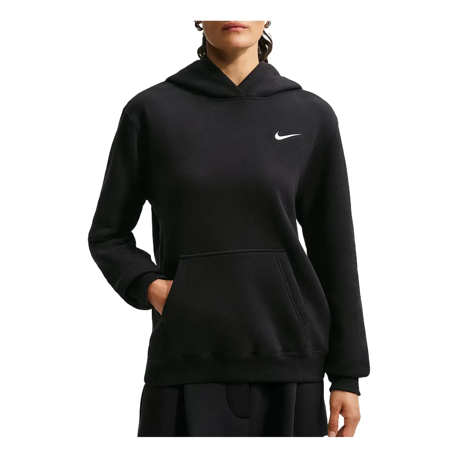 Женское худи Studio Fleece Medium Weight Hoodie 'Total Black' Nike, Total Black