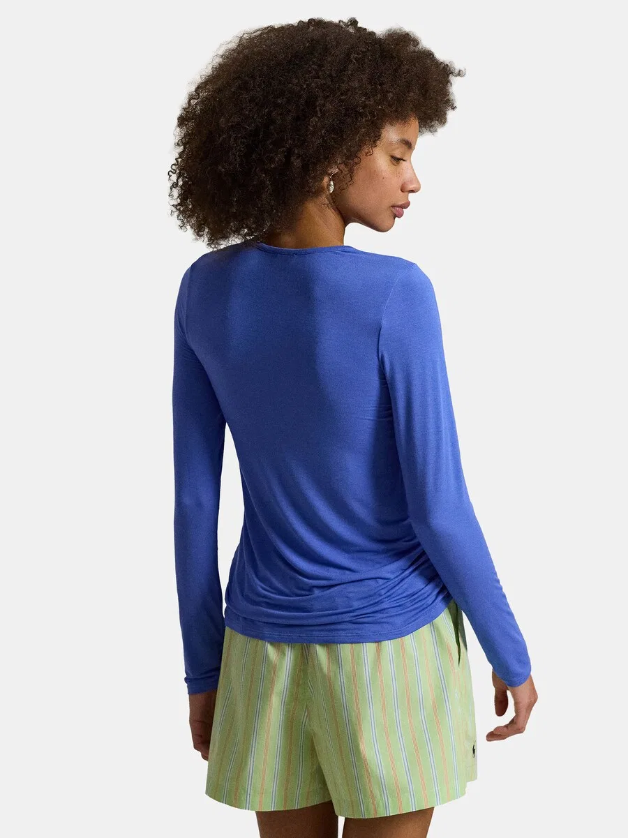 Топ Polo Ralph Lauren 'Midnight Sheer' синего цвета — фото 4