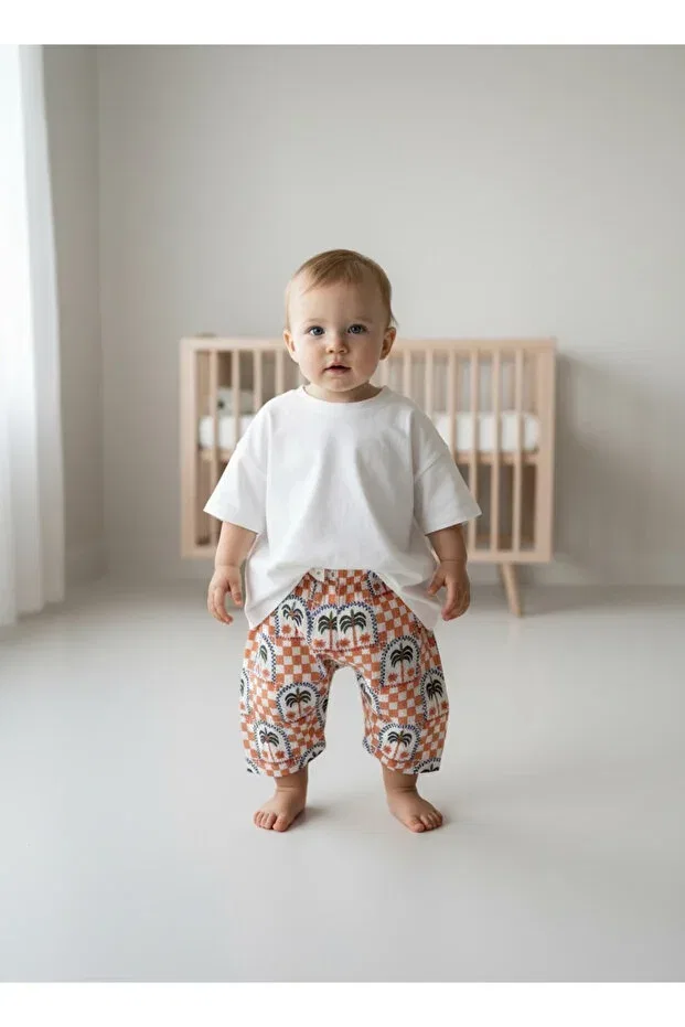 Детские брюки для девочек с широкой штаниной Zemze Baby, Orange
