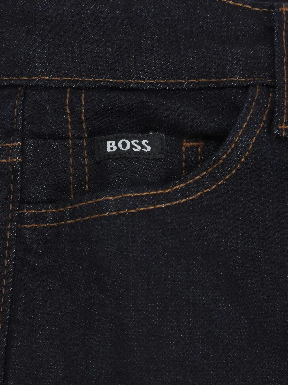 Джинсы с контрастной строчкой BOSS Kidswear, синий — фото 4