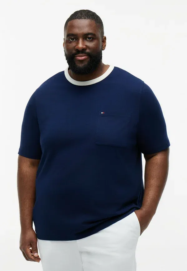 Футболка с хлопком Basic t-shirt Tommy Hilfiger, Carbon темно-синий