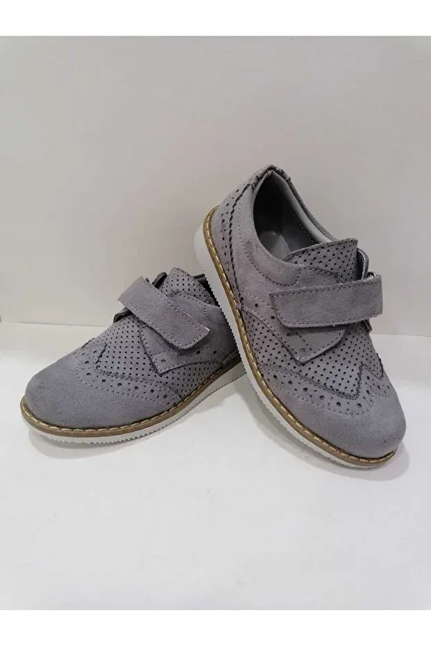 Детские оксфорды для мальчиков с ортопедической подошвой Özgür Kids, Gray — фото 2