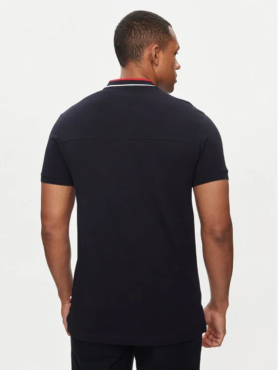 Поло slim fit Mao Tommy Hilfiger, темно-синий — фото 3