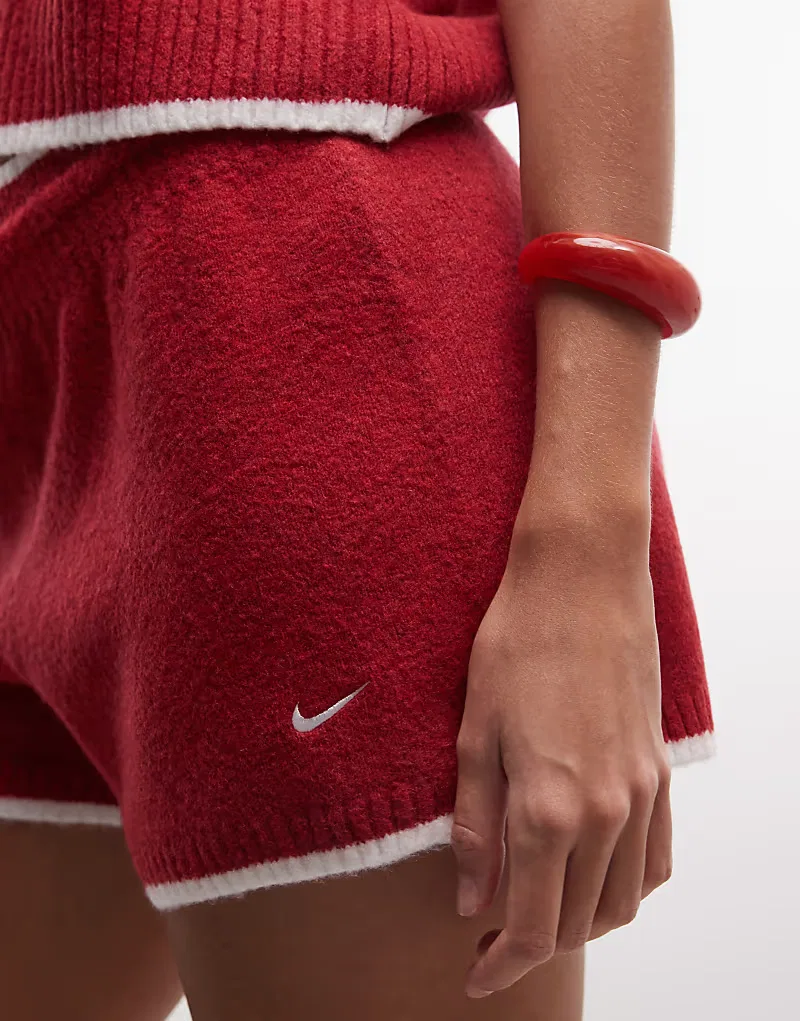 Вязаные шорты Nike, красный — фото 3