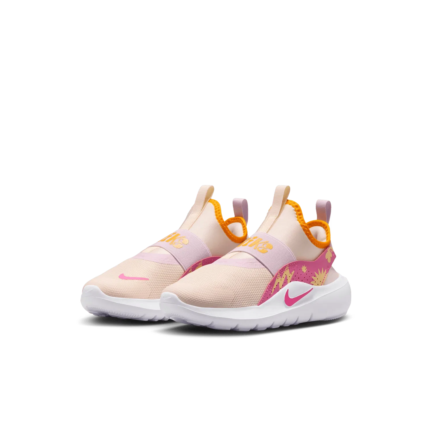 Детские беговые кроссовки для девочек Flex Runner 4 SE PS Nike, бежевый — фото 2