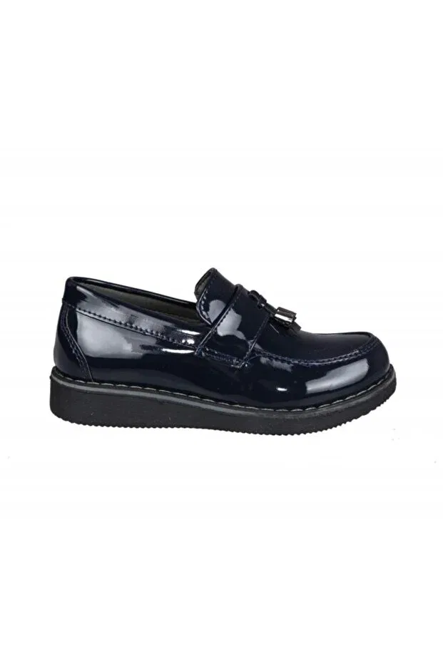 Детские туфли для девочек с принтом Bücür Ortopedi, Navy Blue