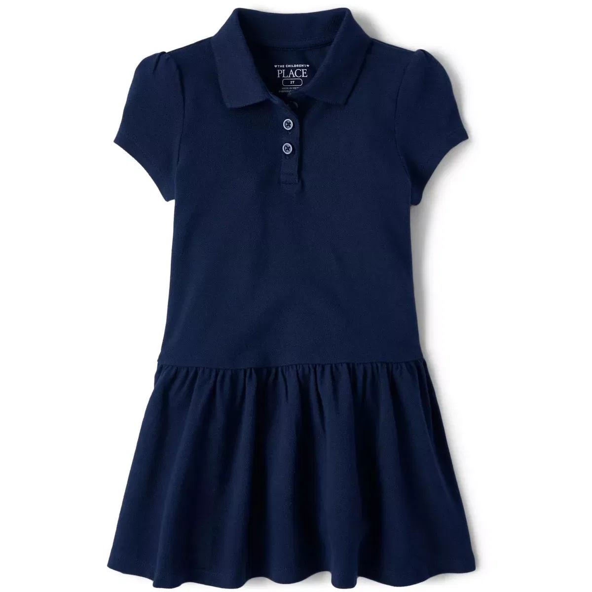 Детское платье из пике с коротким рукавом The Children's Place, Blue