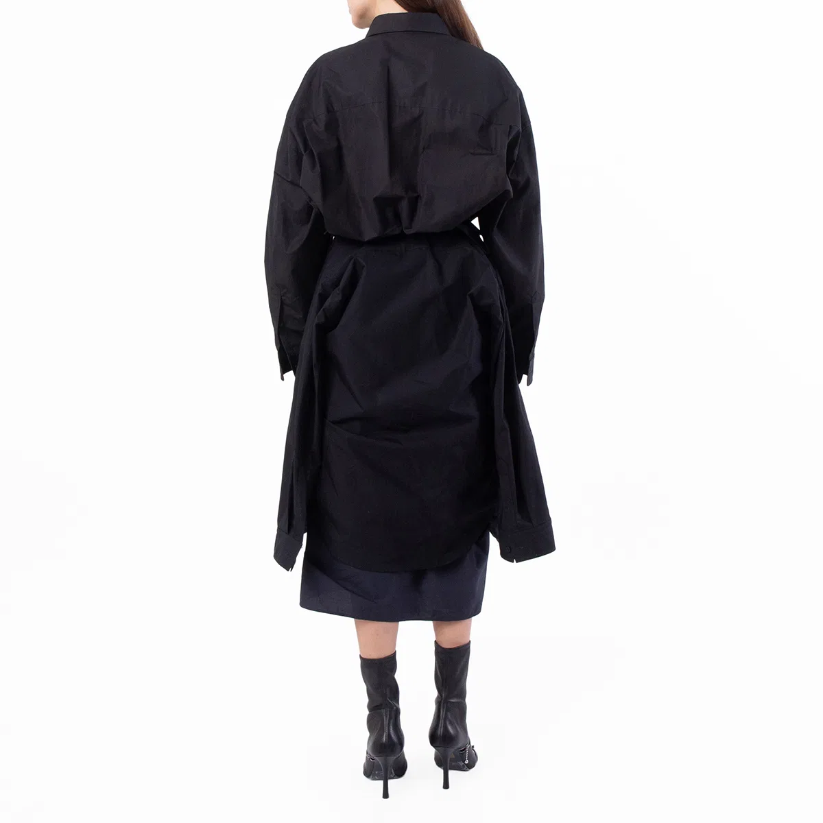 Платье-рубашка макси из хлопка с заплатками Patch Maxi Cotton Dress Balenciaga — фото 4